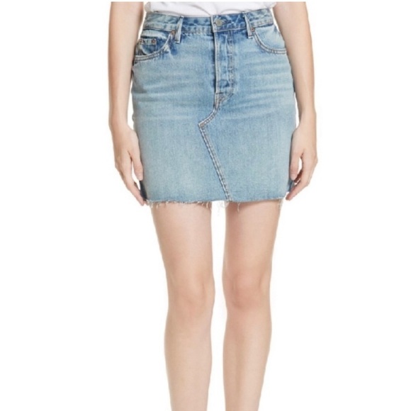 GRLFRND | Blaire Denim Skirt in the Color "Touch the Floor" Size 31/12 90s Y2K - Picture 1 of 12